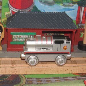 Thomas Wooden Railway Train Engine Track Celebrating 60 Years Silver Percy